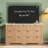 Commode 7 tiroirs cannelée, grande commode en bois