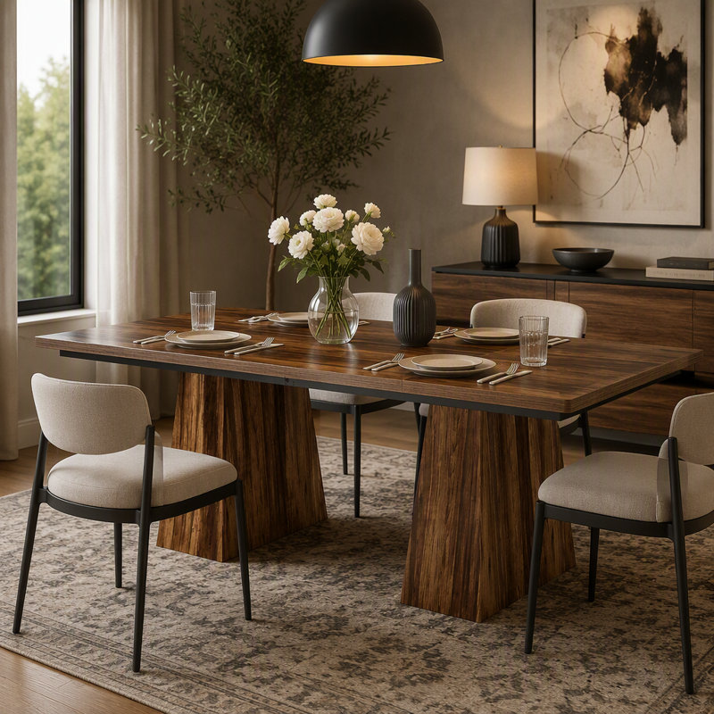 Dining Table, Dark Brown