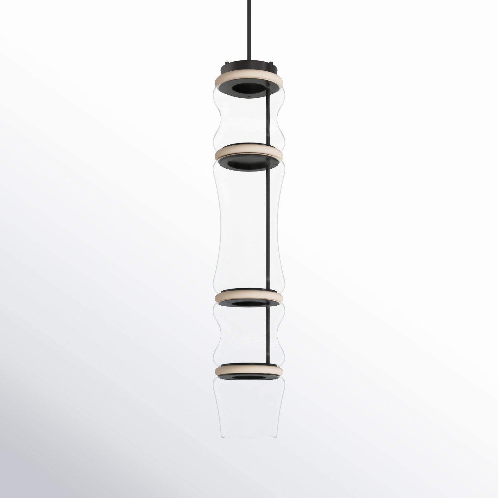 Poinsettia 4 Light Glass Dimmable LED Pendant