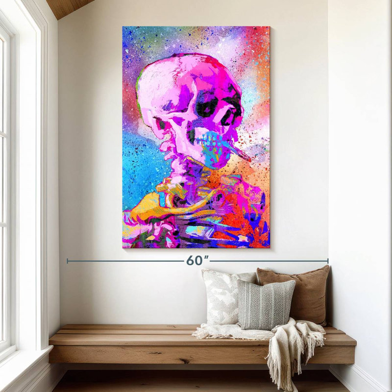 Kerner Skull Smoking I, 51" H x 34" W