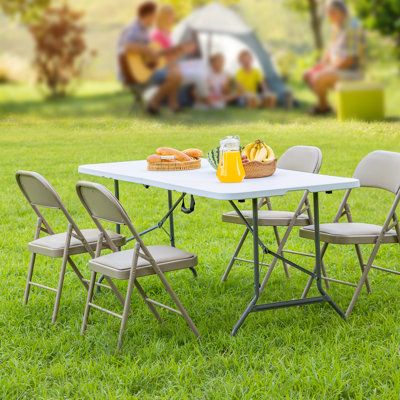 Rectangular Foldable Outdoor Dining Set