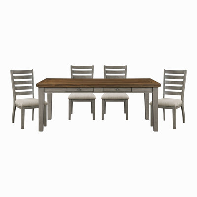 Judieth 78.09 L x 42.09 W Dining Set Modern Dining Table Set Dining Set with Multiple Tables