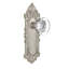 Victorian Plate with Round Clear Crystal Door Knob-1329932363