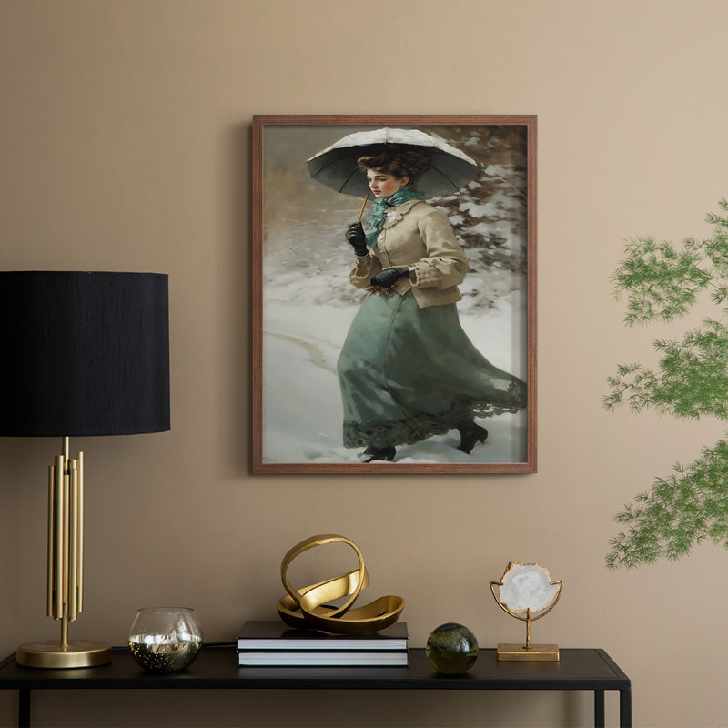 Reproduction encadrée WOMEN Series CMXC - bois massif, H 21 po x l 17 po, Noyer