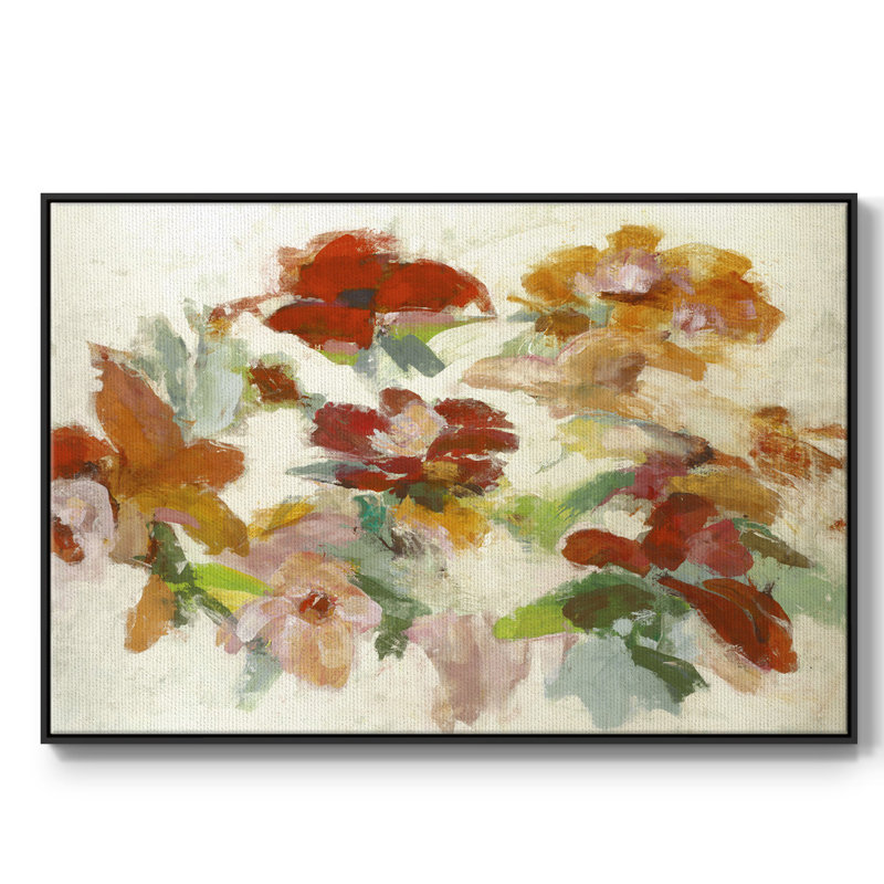 Floral Impressions V1, reproduction d'art sur toile, H 17 po x l 25 po x P 2 po, Noir
