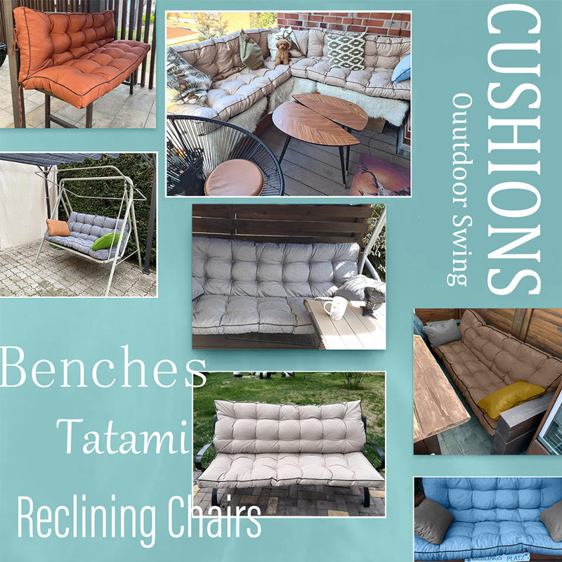 Coussins de banc, Gris foncé