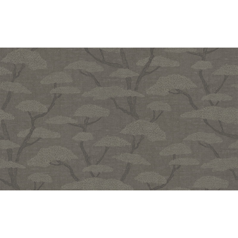 Fusion Chinoiserie Tree Motif 32.97' L x 20.87" Wallpaper Roll, Charcoal