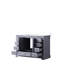 Meuble-lavabo gris foncé l 48 po x P 22 po - comptoir en quartz blanc, bois massif, fermeture en douceur, 9 tiroirs et tablette ouverte pour une grande capacité de rangement