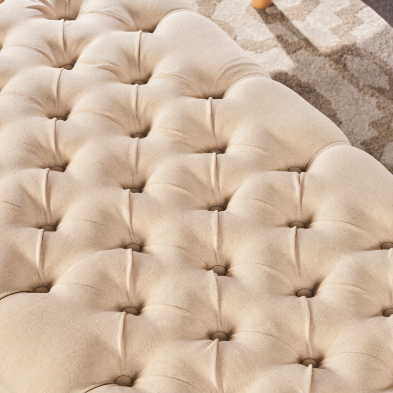 Beige Fabric With Extra Storage Compartments - Enhances Organization Bench Detail Adds A Touch Of Luxury, Beige