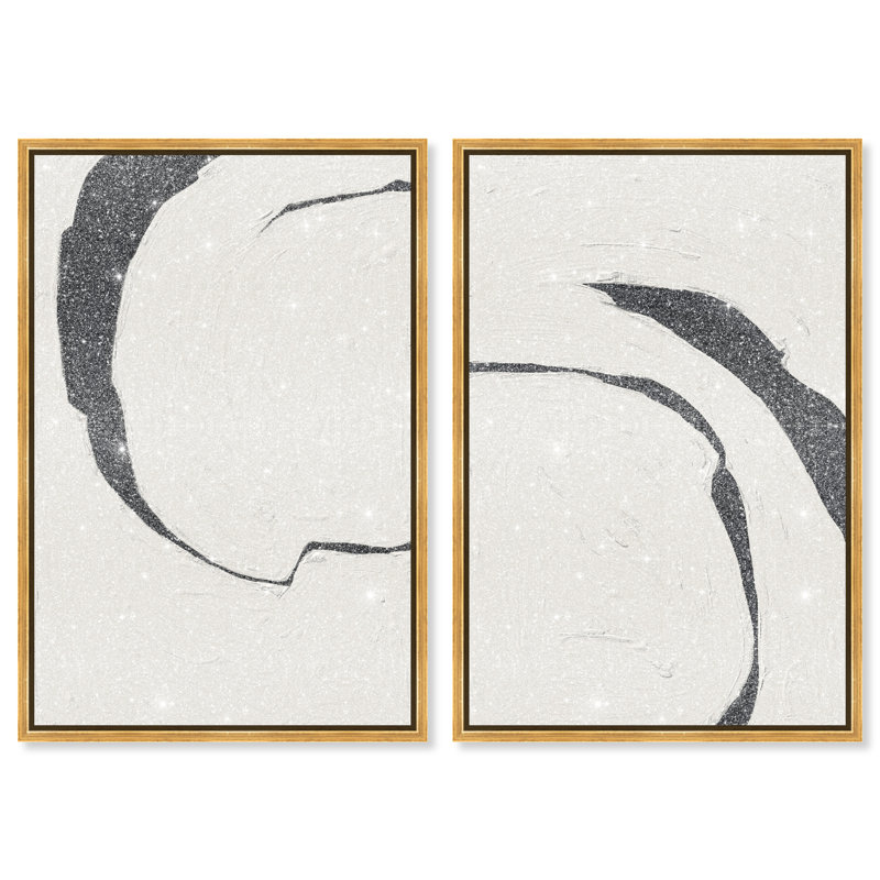 Positive Spaces Set Set by Oliver Gal, Gold Floater Frame, 17"H x 25"W