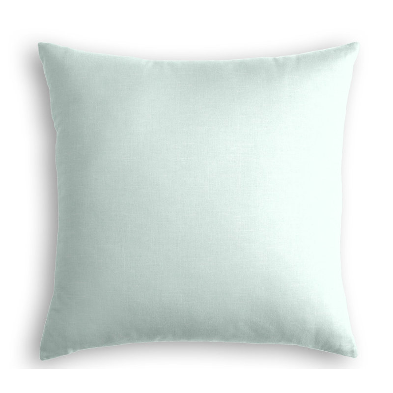 Linen Reversible Pillow Cover, Light Green, 16" x 16", Down