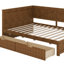 Lit de jour simple en bois avec tiroirs-487027246