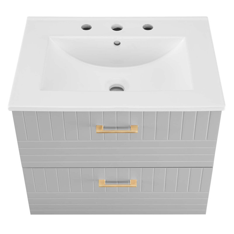Meuble-lavabo 24 po Day Break par Modway, Gris clair