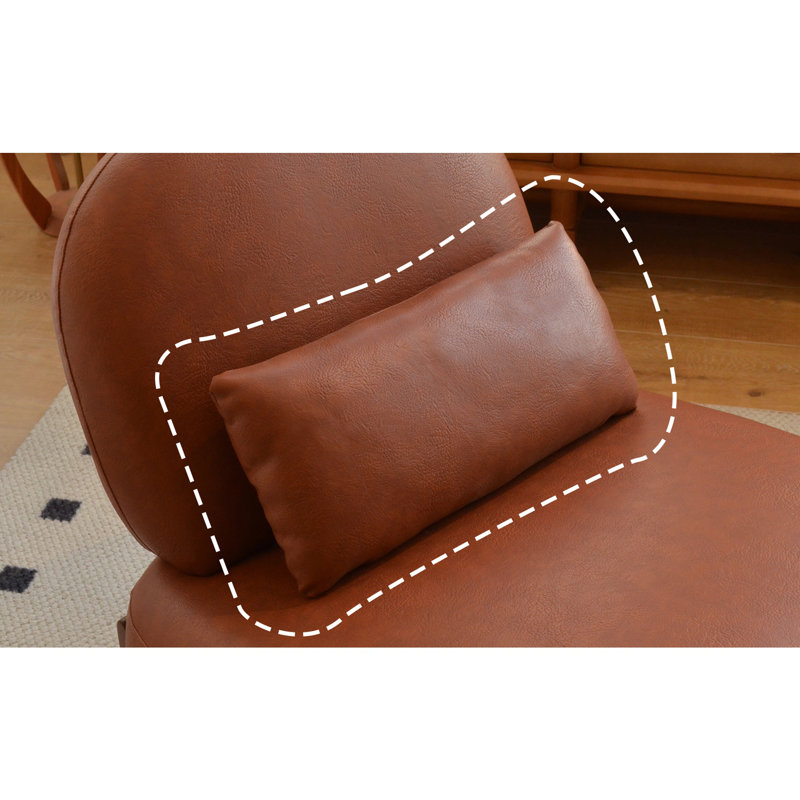 Mignon fauteuil d'appoint avec coussin moelleux, Brun