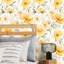 Rouleau de papier peint floral jaune
