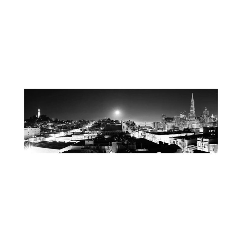 San Francisco Skyline Cityscape - Wrapped Canvas Panoramic Print, 152.4 cm H x 50.8 cm W x 3.175 cm D