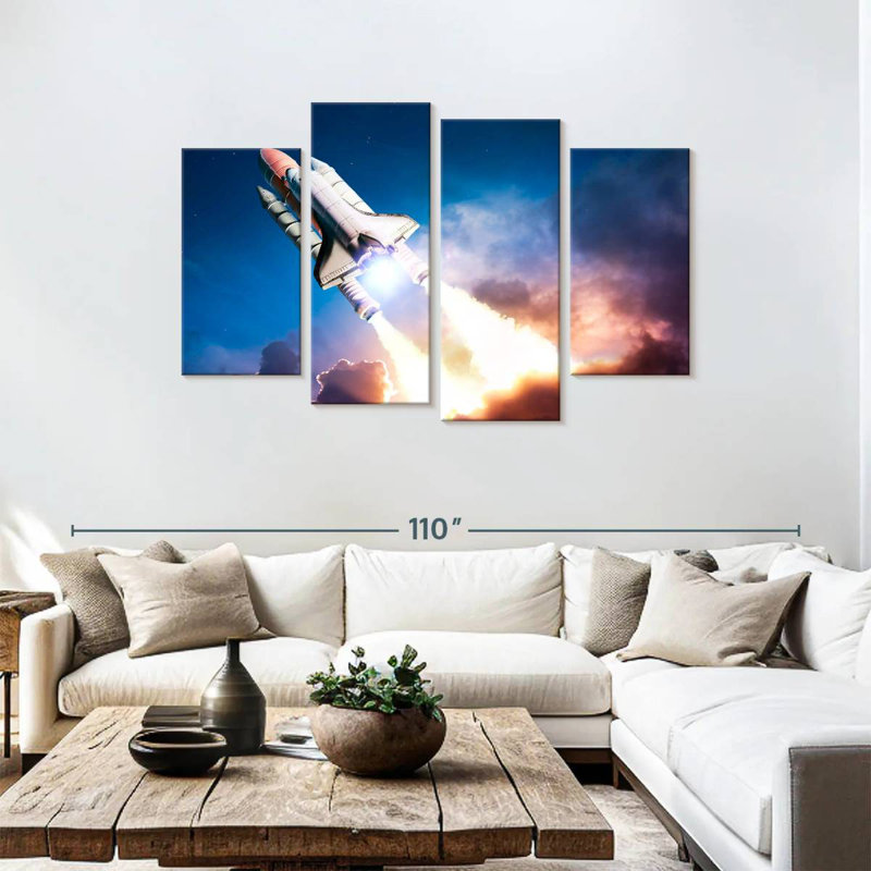 Mission Oberle dans l'espace, H 48 po x l 75 po