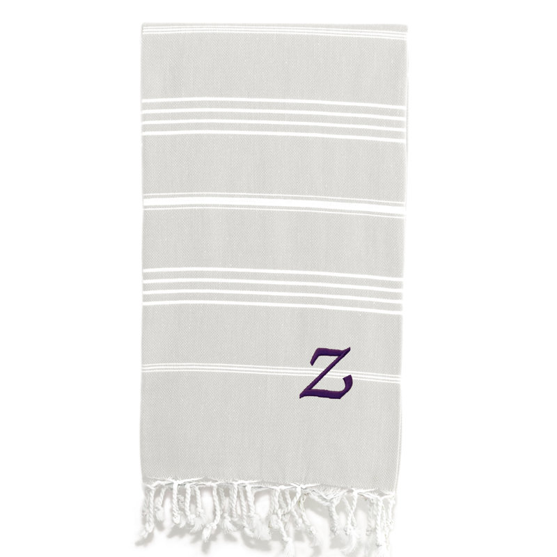 Serviette de plage 100% coton Pestemal Lucky, Crème / Blanc, Z