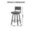 Ensemble de 2 tabourets pivotants Kingsgate