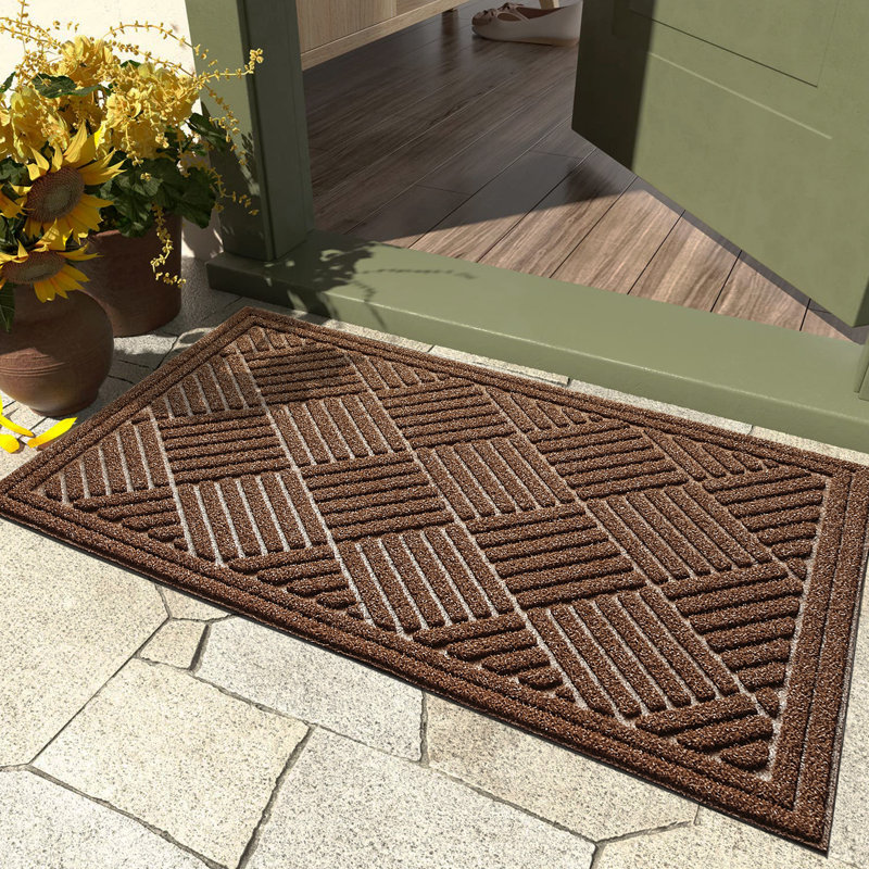 Non-Slip Geometric Doormat, 38.1cm W x 61cm L