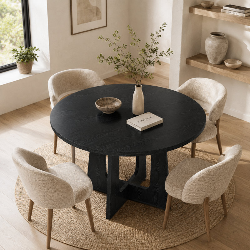 Table ronde rustique pour 4 personnes