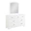 Commode de rangement moderne à finition blanche avec 7 tiroirs Smooth Glides