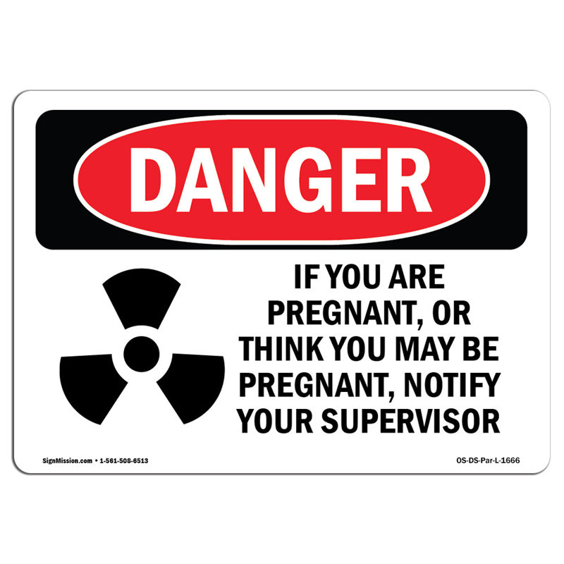 Danger Sign, 12" H x 18" W x 0.1" D