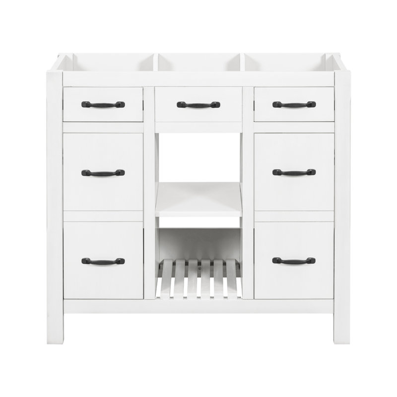 Meuble-lavabo moderne: structure en bois massif, 2 tiroirs, 2 armoires. À l'exclusion du bassin. Solution de rangement élégante.