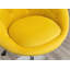 Fauteuil d'appoint pivotant en velours capitonné, jaune