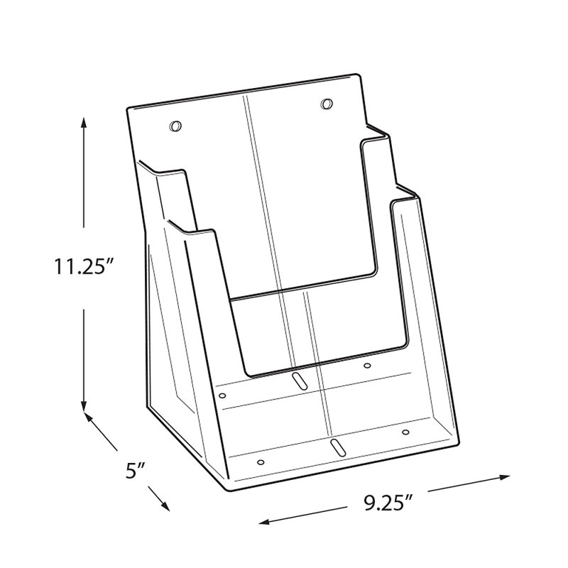 Two-Tier Two-Pocket Letter Sized Brochure Holder