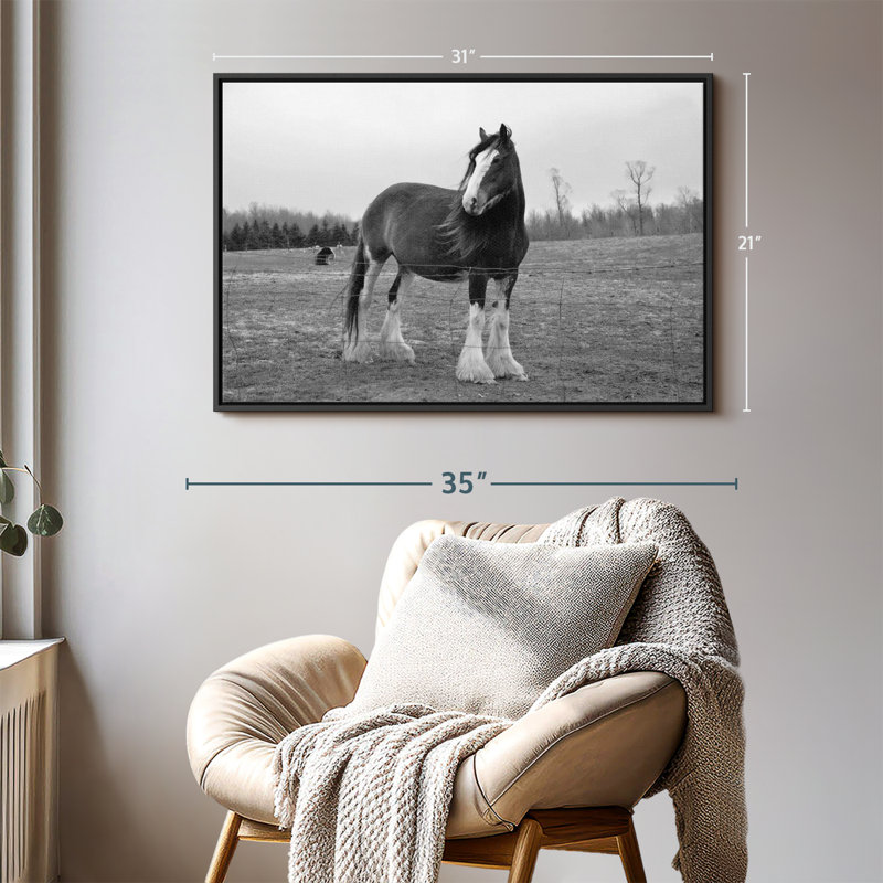 Impression sur toile monochrome Clydesdale, H 31 po x l 21 po