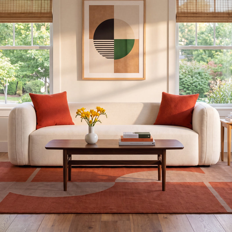 Lainey Upholstered 96'' Sofa, Crypton Nomad Snow