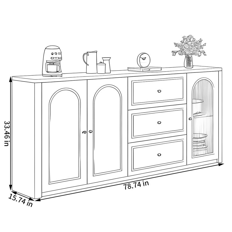 Buffet de rangement style français