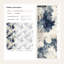 Papier peint floral bleu abstrait mural