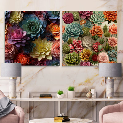 Amelie - Ensemble de 2 verres muraux abstraits en acrylique