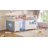 Low Loft Bed With 7 Storage Drawers, Bookcase And Led Lights, 14" H Safety Guardrail,inclined Ladder And Play Curtain-1372219248-1347660783