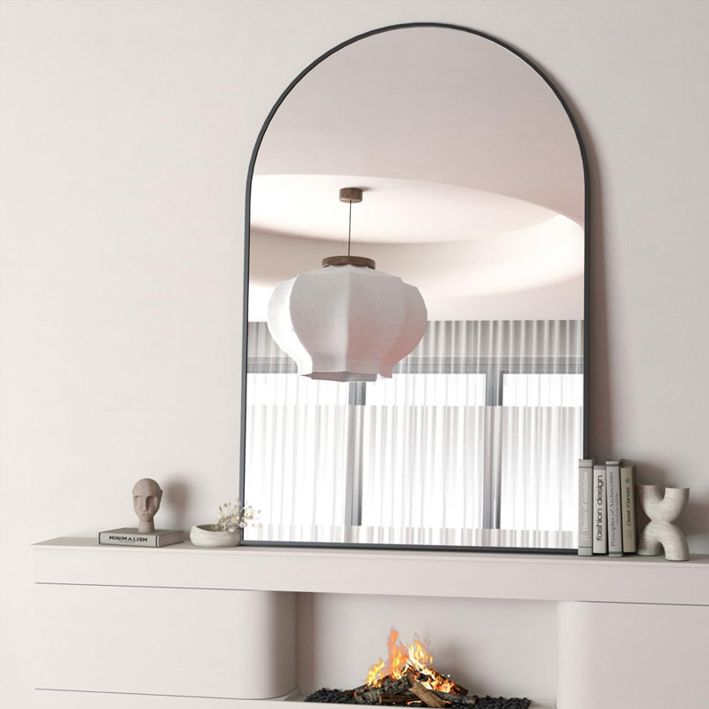 Miroir ovale 20 po x 33 po, 24" x 36", Noir, Arche