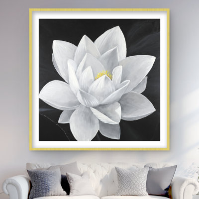 Overhead View of Lotus Flower | Botanical Romantic Print