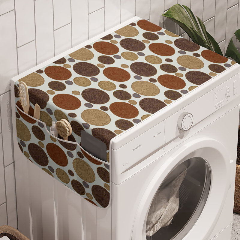 East Urban Home Circles Washing Machine Organizer Pack of 2 47" x 18.5" Multicolor