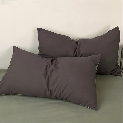 Ensemble de housse de couette 3 pièces dégradé gris-vert doux et doux pour la peau
