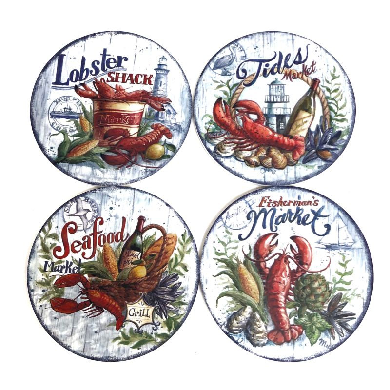 Ensemble de sous-verres carrés 4 pièces