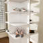 Freestanding 7-Tier Revolving Shoe Rack Organizer for 28 Pairs