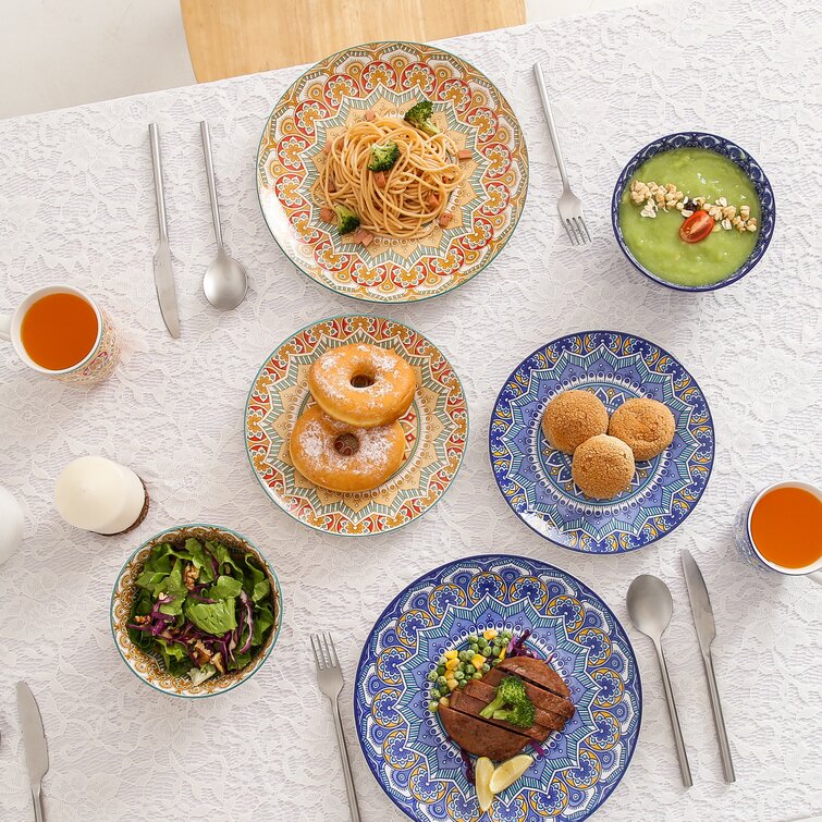 Bungalow Rose Mandala Porcelain China Dinnerware Set - Service for 4 &  Reviews | Wayfair
