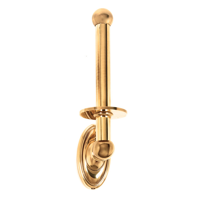 Classic Traditional Wall Mounted Toilet Paper Holder, Polished Brass