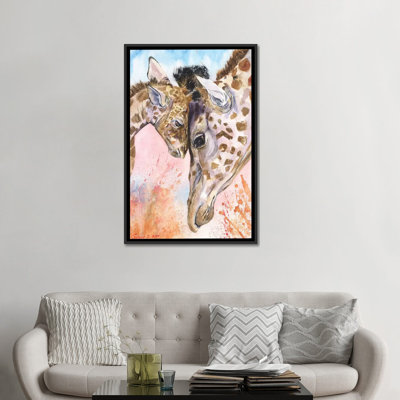 «Giraffe Family II» par George Dyachenko, impression sur toile