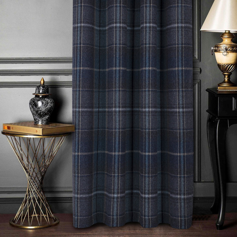 Blackout Curtain Panel Pair, Navy Blue, Width 117 x Drop 229 cm