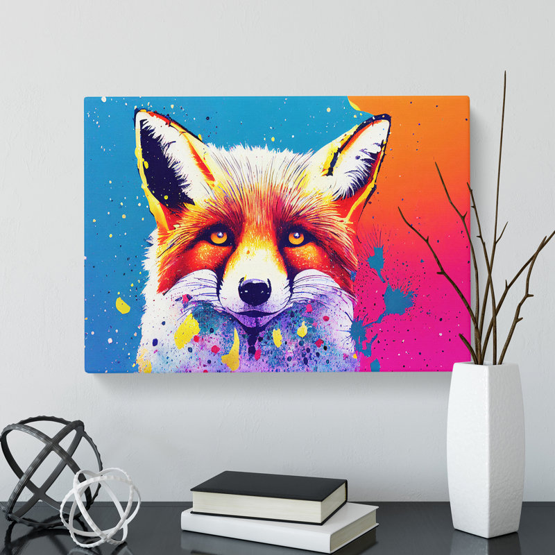 Fox Splashed Vol.6 Abstract - Wrapped Canvas, 35cm H x 50cm W x 3cm D