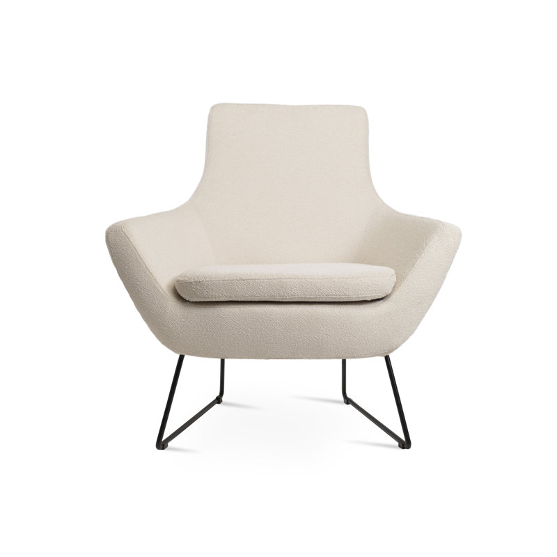 Rebecca Black Wire Lounge Chair, Off White Boucle