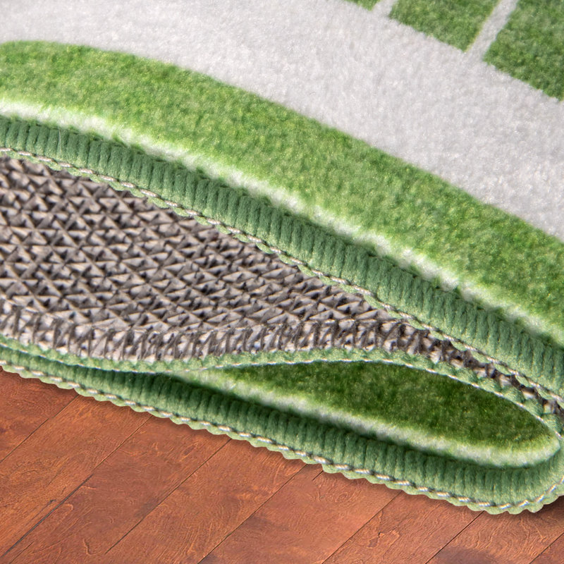 Wyatt & Ash Finley Machine Washable Rug, Green, 5' x 7'