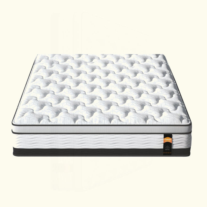 Matelas hybride 14 po dans une boîte, mousse viscoélastique imprégnée de gel rafraîchissant et matelas à ressorts ensachés, fermeté moyenne